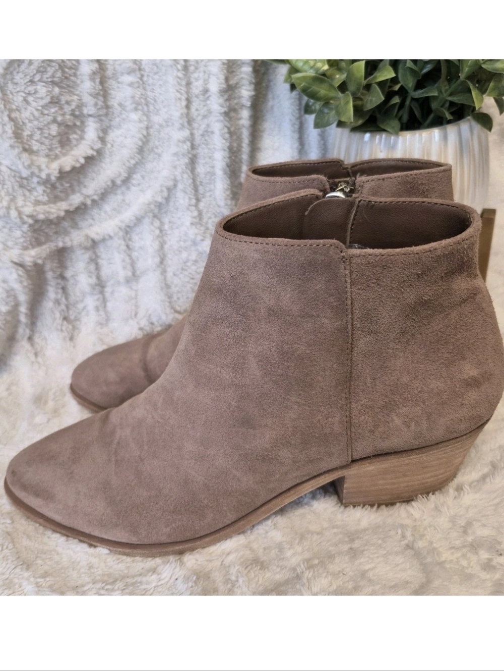 Thursday Boot Co Downtown Ankle Boot Rose Brown Suede Zip Up Western Boho Sz 10 - Picture 6 of 13